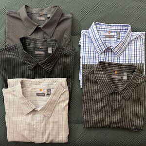 Van Heusen Traveler Long Sleeve Dress Shirts – Men’s 2XLT (19–19.5) – Lot of 5